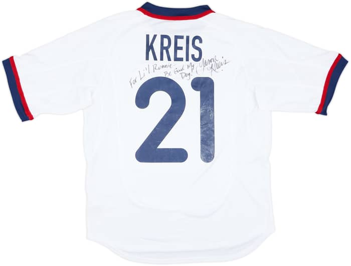 2000 USA Match Issue Signed Home Shirt Kreis #21