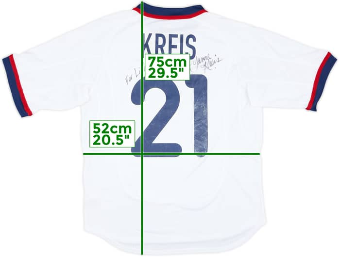2000 USA Match Issue Signed Home Shirt Kreis #21