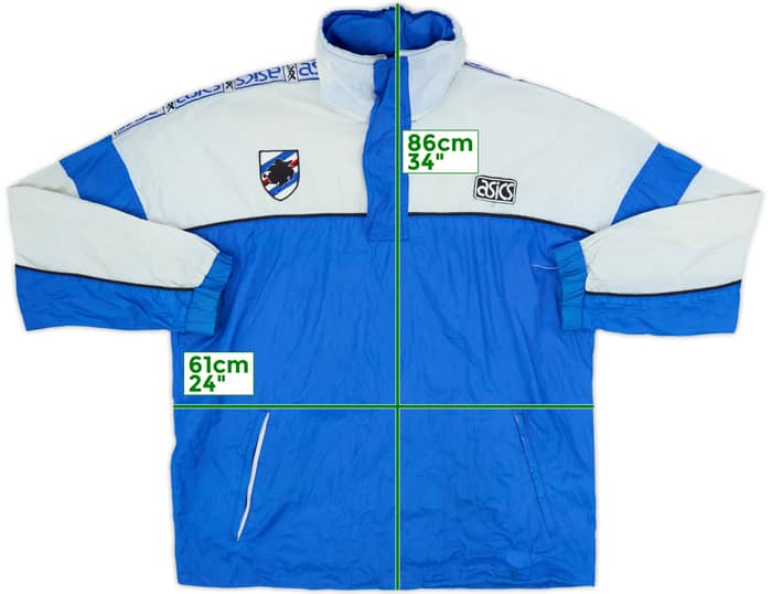 1995-96 Sampdoria Asics 1/4 Zip Track Jacket - 6/10 - (L)