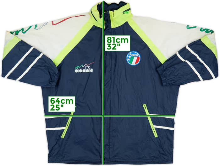 1990 Italy Diadora Hooded Rain Jacket - 8/10 - (L)