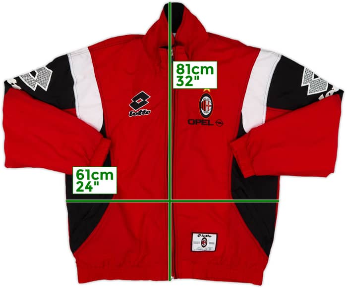 1994-95 AC Milan Lotto Track Jacket - 8/10 - (XL)