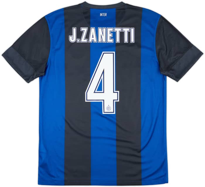 2012-13 Inter Milan Home Shirt J. Zanetti #4 - 7/10 - (M)