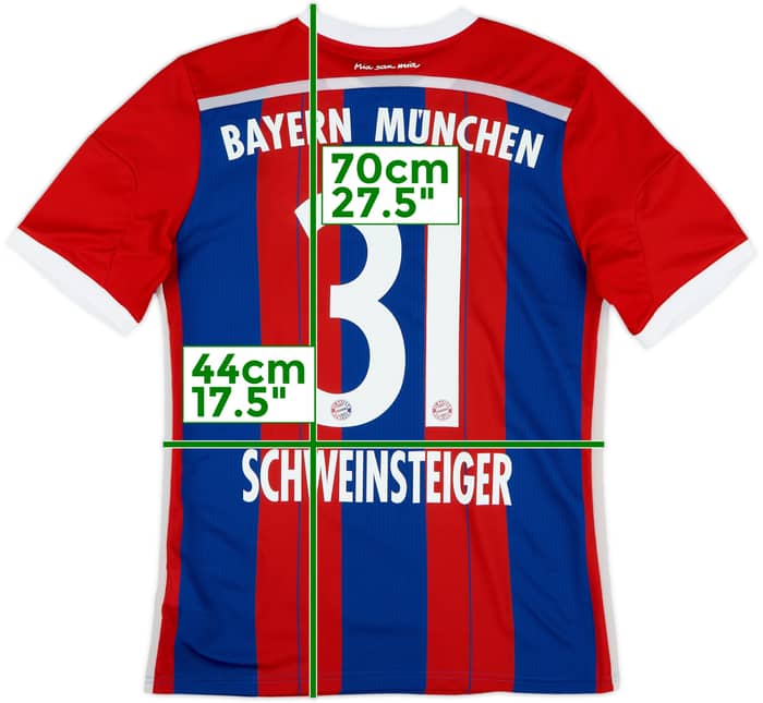 2014-15 Bayern Munich Home Shirt Schweinsteiger #31 - 10/10 - (XL.Boys)