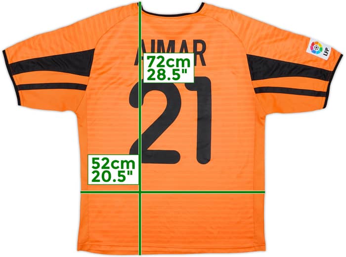2001-02 Valencia Away Shirt Aimar #21 - 7/10 - (XL)