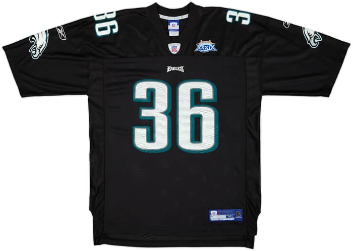 2004 Philadelphia Eagles Westbrook #36 Super Bowl XXXIX Reebok On Field Alternate Jersey - 9/10 - (XL)
