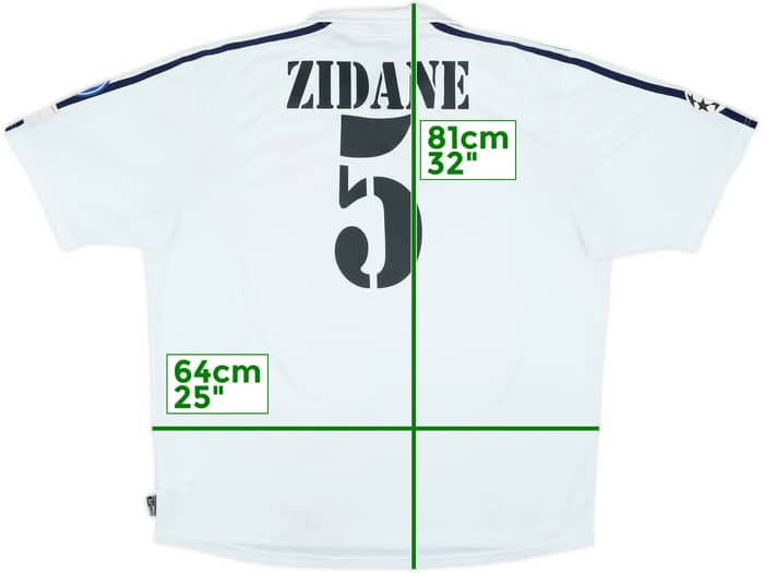 2002-03 Real Madrid Centenary Home Shirt Zidane #5 - 5/10 - (XXL)