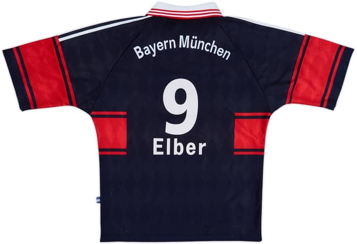 1997-99 Bayern Munich Signed Home Shirt Elber #9 - 5/10 - (M)