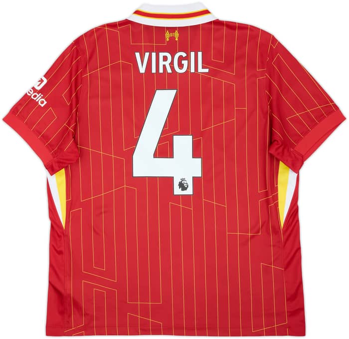 2024-25 Liverpool Home Shirt Virgil #4 - 8/10 - (XL)