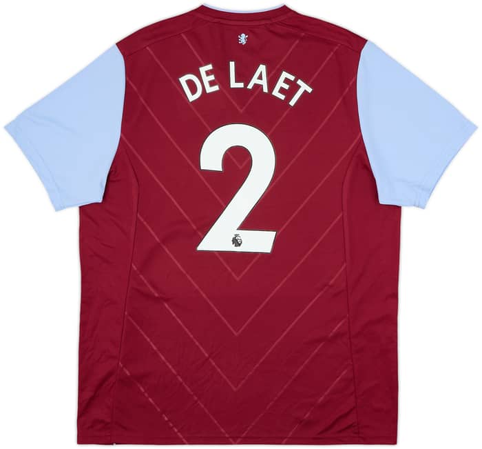 2022-23 Aston Villa Home Shirt De Laet #2 - 6/10 - (XL)