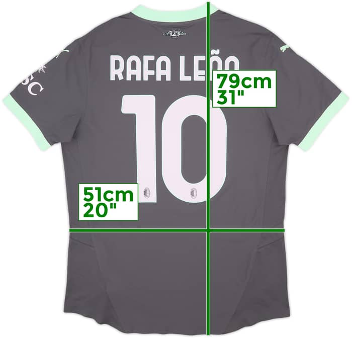 2024-25 AC Milan Auhtentic Third Shirt Rafa Leao #10 - 9/10 - (L)