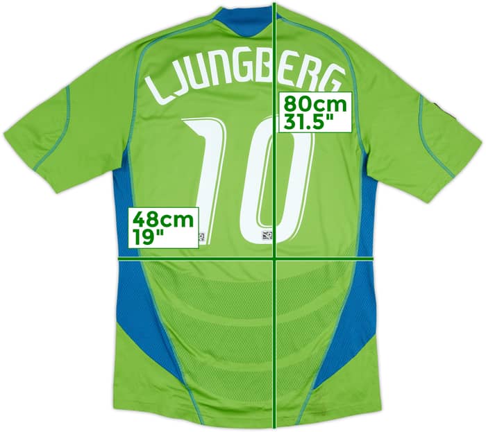 2009-10 Seattle Sounders Home Shirt Ljungberg #10 - 6/10 - (M)