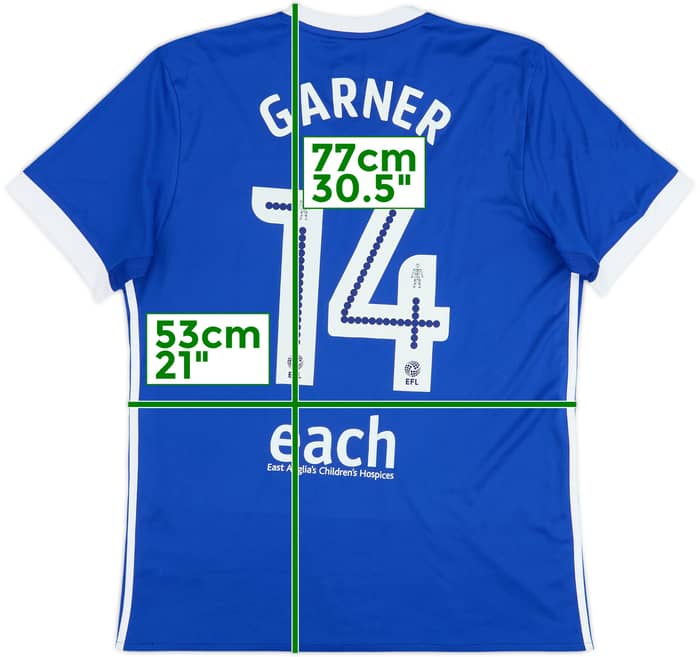2017-18 Ipswich Home Shirt Garner #14 - 6/10 - (L)