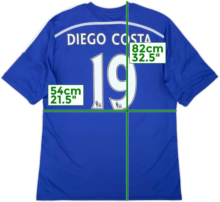 2014-15 Chelsea Maillot domicile Diego Costa #19 - 8/10 - (XL)