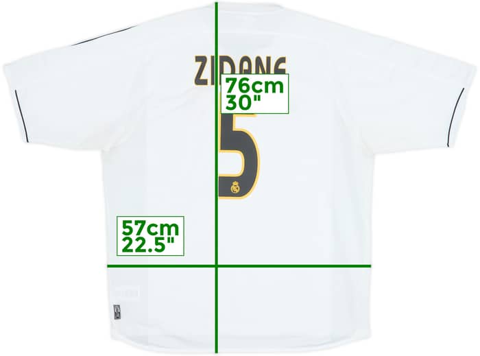 2003-04 Real Madrid Home Shirt Zidane #5 - 7/10 - (L)
