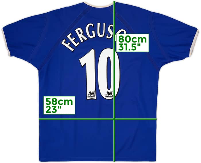 2003-04 Everton Home Shirt Ferguson #10 - 8/10 - (L)