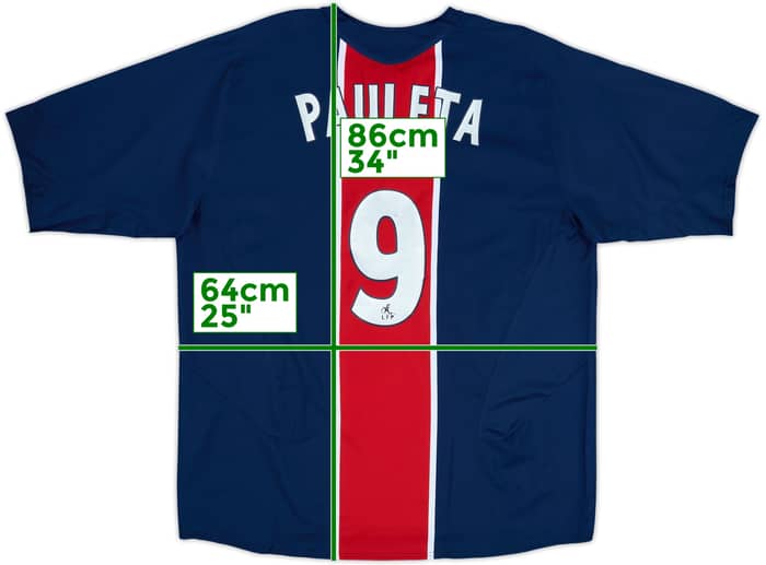 2005-06 Paris Saint-Germain Home Shirt Pauleta #9 - 6/10 - (XXL)