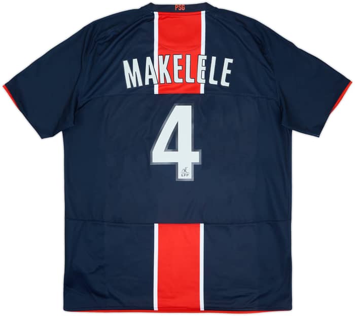 2008-09 Paris Saint-Germain Home Shirt Makelele #4 - 7/10 - (XL)
