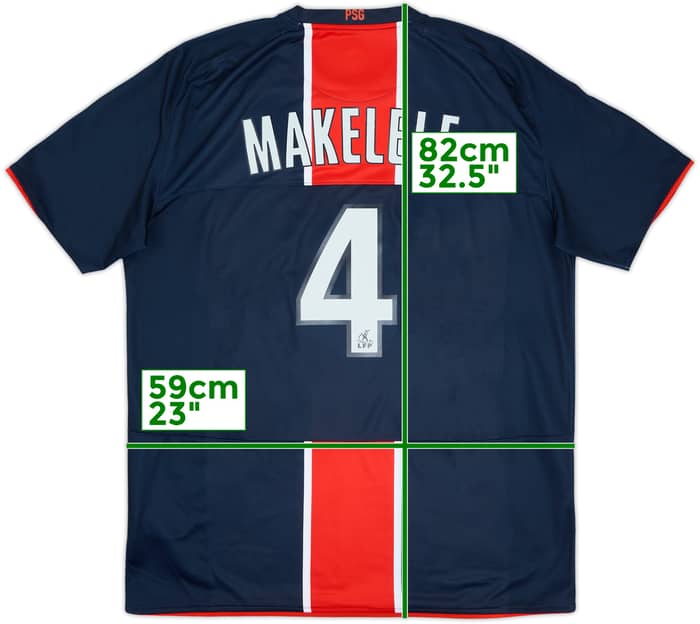 2008-09 Paris Saint-Germain Home Shirt Makelele #4 - 7/10 - (XL)