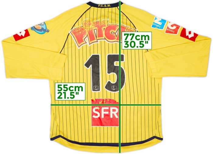 2009-10 Sochaux Coupe De France Match Issue Home L/S Shirt #15