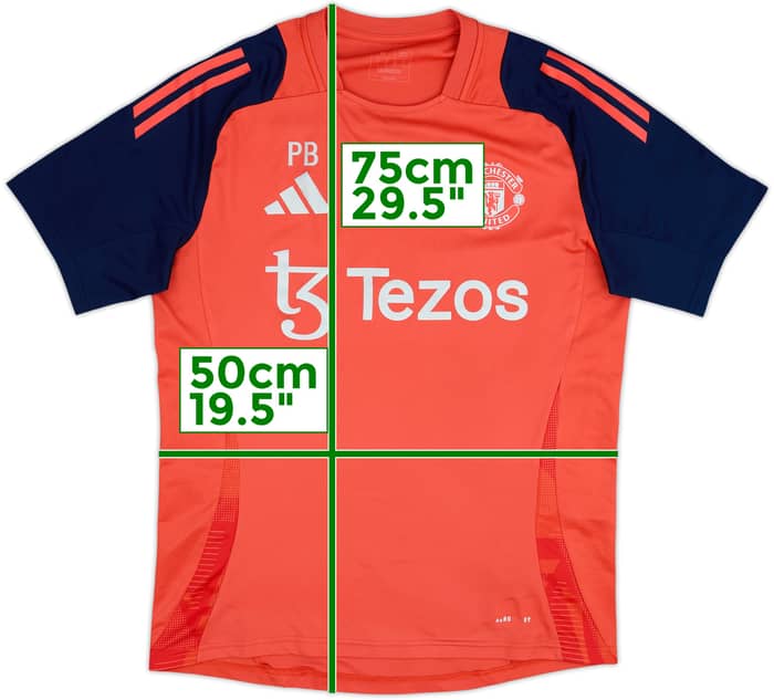 2024-25 Manchester United Staff Issue adidas Training Shirt PB - 8/10 - (M)