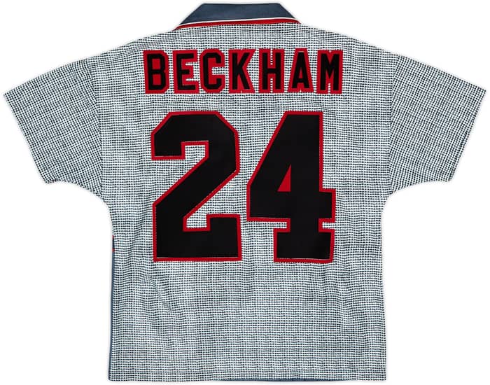 1995-96 Manchester United Away Shirt Beckham #24 - 8/10 - (Y)