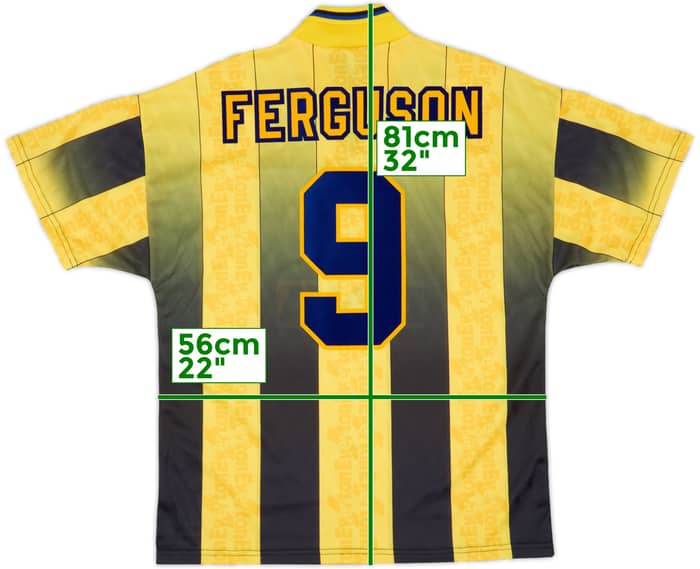 1996-98 Everton Away Shirt Ferguson #9 - 9/10 - (L)