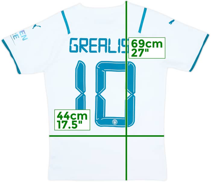 2021-22 Manchester City Away Shirt Grealish #10 - 9/10 - (S)