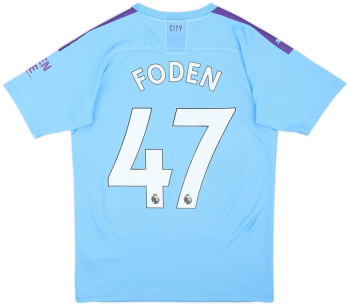 2019-20 Manchester City Home Shirt Foden #47 - 10/10 - (S)