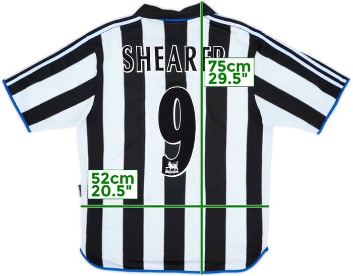 1999-00 Newcastle Home Shirt Shearer #9 - 7/10 - (L)