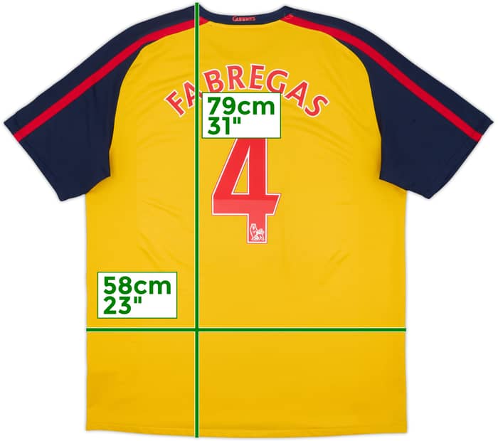 2008-09 Arsenal Away Shirt Fabregas #4 - 7/10 - (XL)