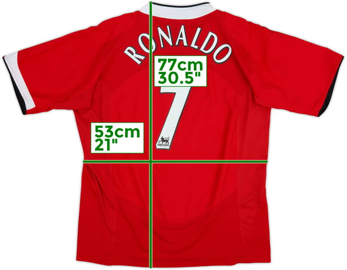 2004-06 Manchester United Home Shirt Ronaldo #7 - 8/10 - (XL)