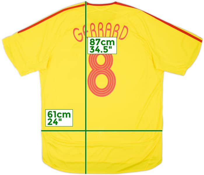 2006-07 Liverpool Camiseta Visitante Gerrard #8 - 8/10 - (XL)