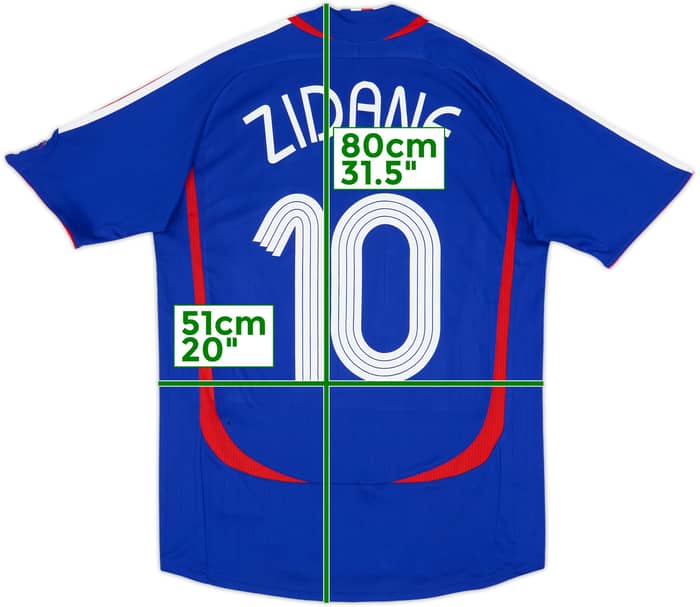 2006-07 France Home Shirt Zidane #10 - 6/10 - (M)