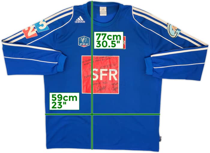 2008-09 Coupe De France Squad Signed L/S Shirt #8 - 6/10 - (XL)