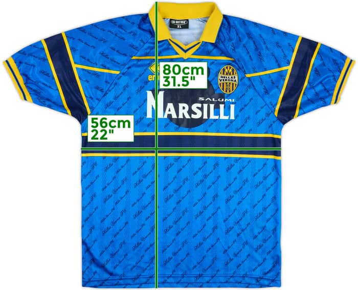 1998-99 Hellas Verona Match Issue Home Shirt #10