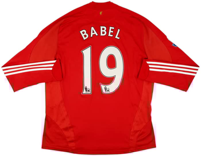 2008-09 Liverpool Player Issue Home L/S Shirt Babel #19 - 4/10 - (XL)