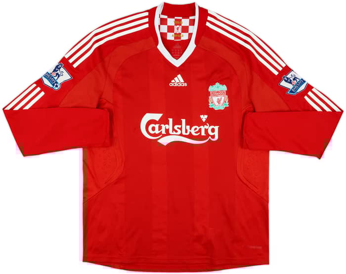 2008-09 Liverpool Player Issue Home L/S Shirt Babel #19 - 4/10 - (XL)