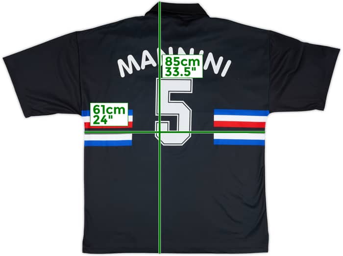 1998-99 Sampdoria Third Shirt Mannini #5 - 8/10 - (XL)