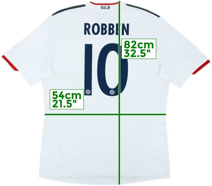 2010-11 Bayern Munich Player Issue Away Shirt Robben #10 - 7/10 - (XL)
