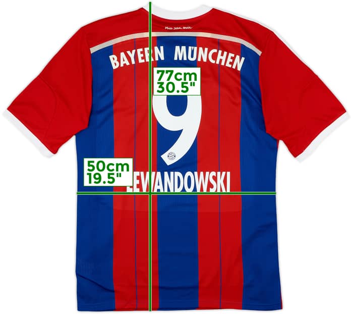 2014-15 Bayern Munich Home Shirt Lewandowski #9 - 10/10 - (L)