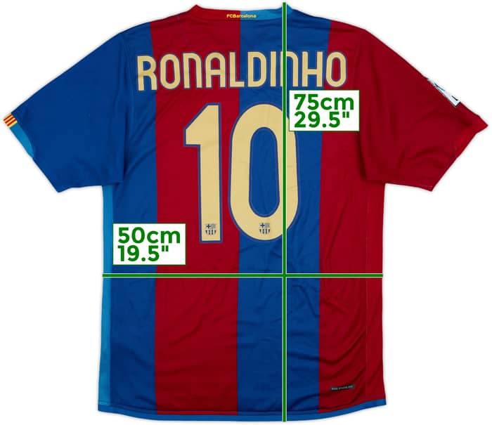 2006-07 Barcelona Home Shirt Ronaldinho #10 - 8/10 - (M)