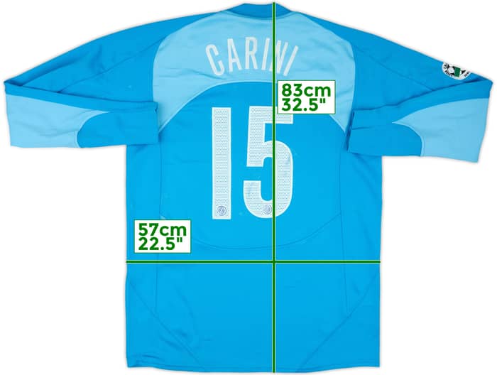 2004-05 Inter Milan Match Issue GK Shirt Carini #15