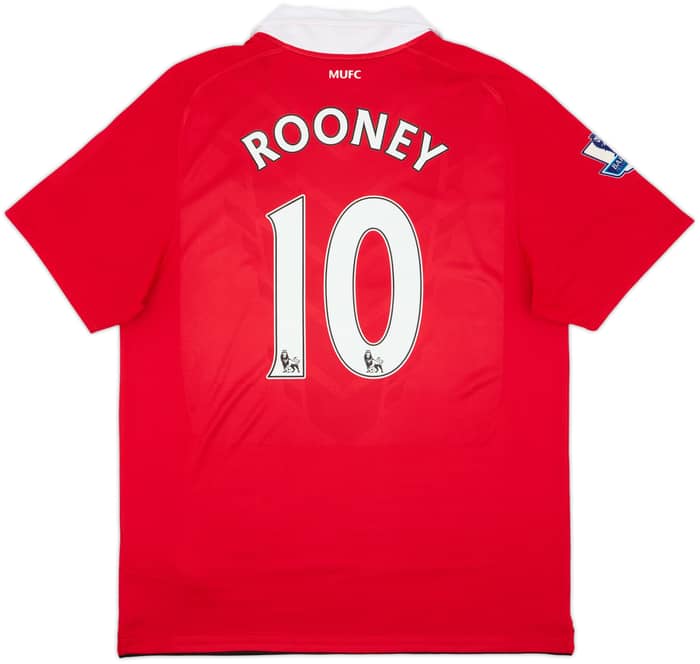 2010-11 Manchester United Home Shirt Rooney #10 - 8/10 - (L)