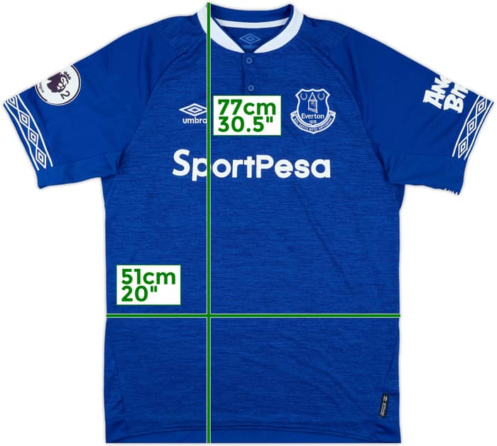 2018-19 Everton Match Issue Home Shirt #2