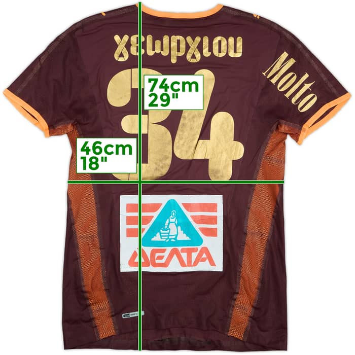 2008-09 PAOK Player Issue Fourth Shirt Georgiou #34
