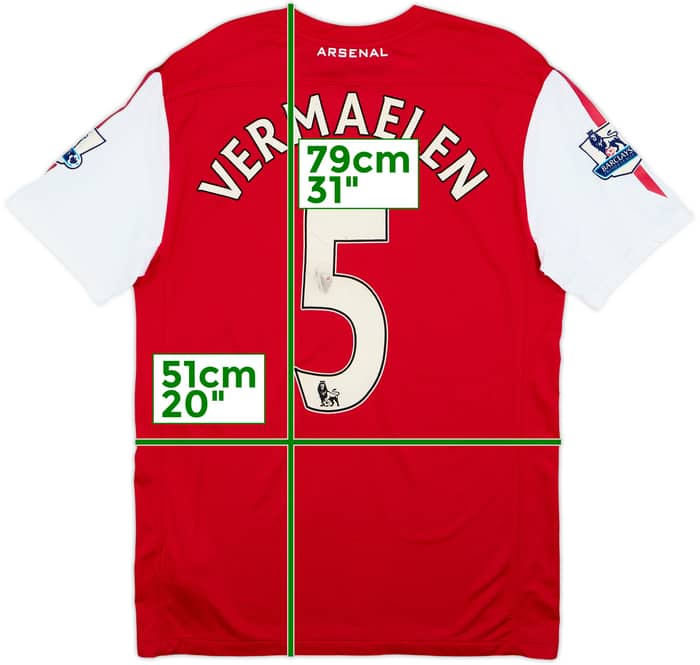 2011-12 Arsenal Home Shirt Vermaelen #5 - 5/10 - (L)
