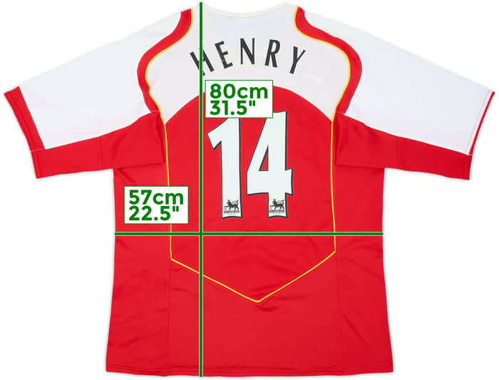 2004-05 Arsenal Home Shirt Henry #14 - 7/10 - (XL)