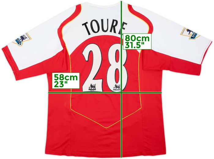 2004-05 Arsenal Home Shirt Toure #28 - 8/10 - (XL)