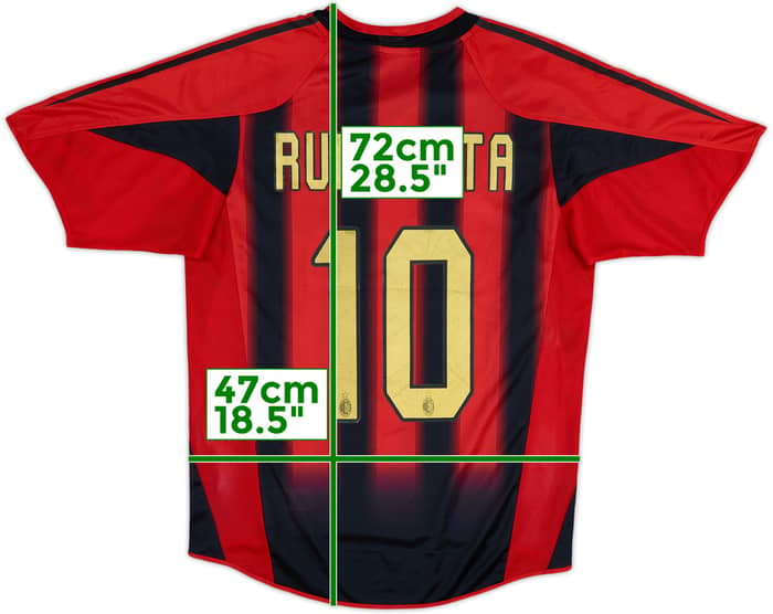 2004-05 AC Milan Home Shirt Rui Costa #10 - 6/10 - (S)