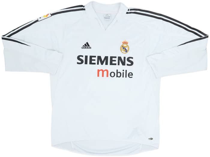 2004-05 Real Madrid Home L/S Shirt Beckham #23 - 6/10 - (L)